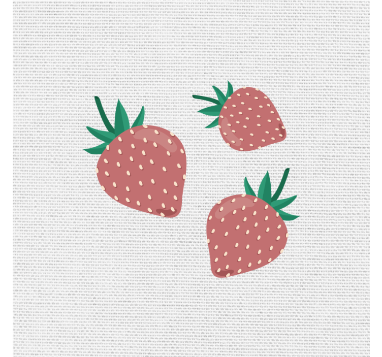Canvas stilleven en fruit aardbeien trio - TenStickers