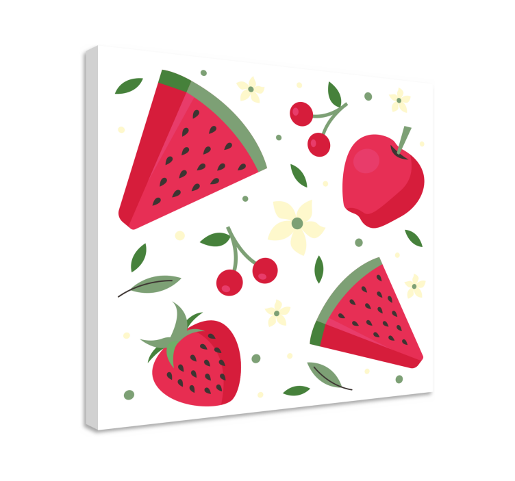Canvas stilleven en fruit verfrissende fruit genot - TenStickers