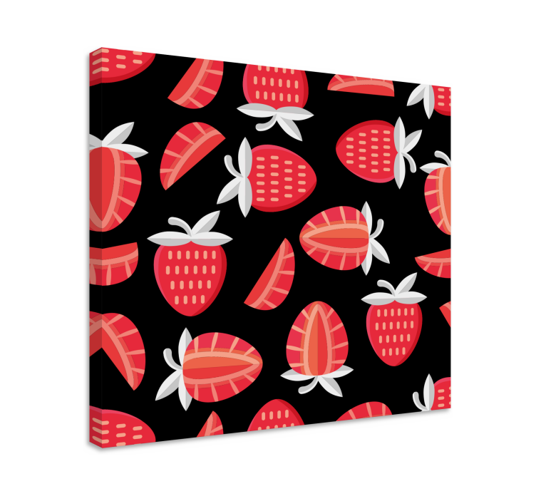 Canvas stilleven en fruit aardbeienpatroon - TenStickers