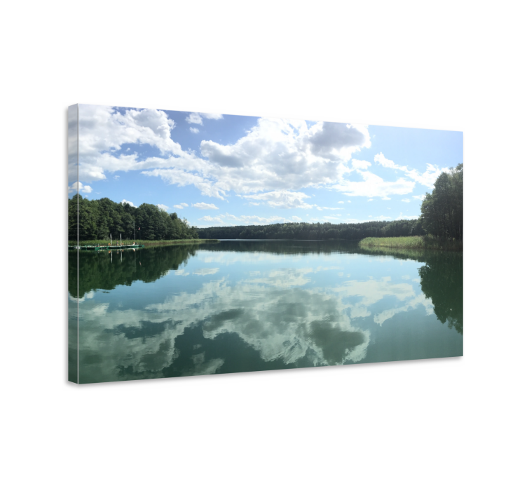 Canvas landschap reflecterend meerzicht - TenStickers