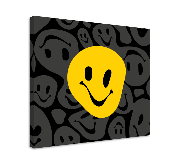 Blij lachend gezicht canvas - TenStickers