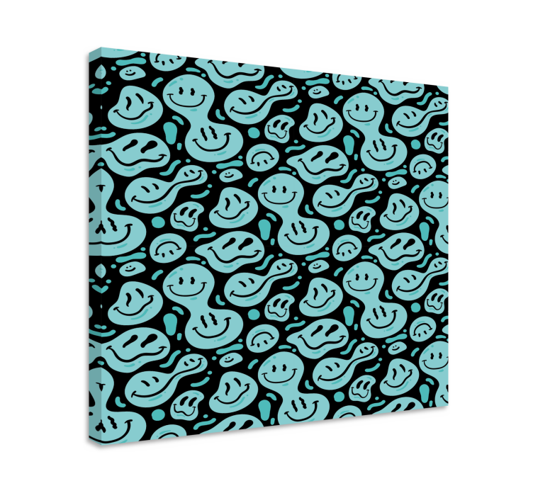 Canvas schilderij andere teksten blije glimlach patronen - TenStickers