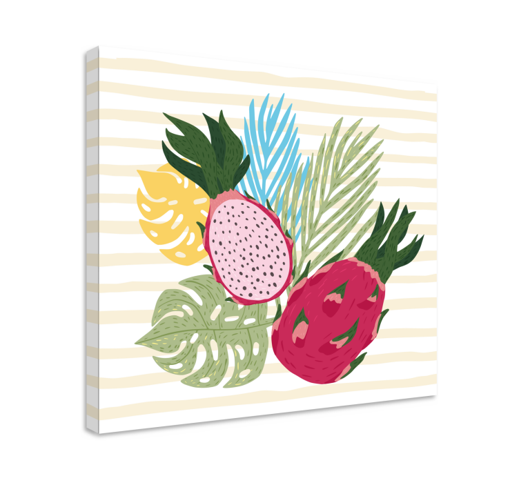 Canvas stilleven en fruit tropisch fruitarrangement - TenStickers
