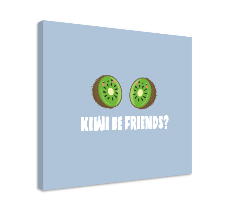Canvas stilleven en fruit kiwi schijf vriendschap - TenStickers