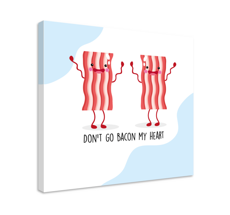 Canvas schilderij dieren bacon figuren dansen - TenStickers