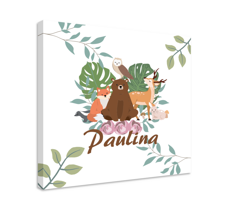 Bosdieren verzamelen Canvas schilderij dieren - TenStickers
