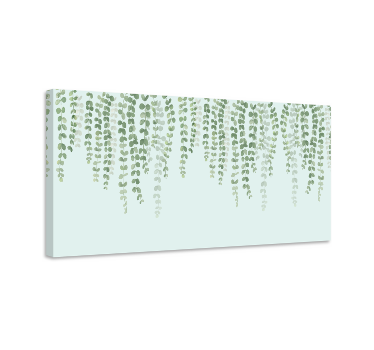 Canvas schilderij bloemen en planten hangende groene lianen - TenStickers