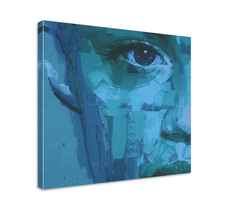 Oog detail blauw Canvas schilderij mensen en karakters - TenStickers