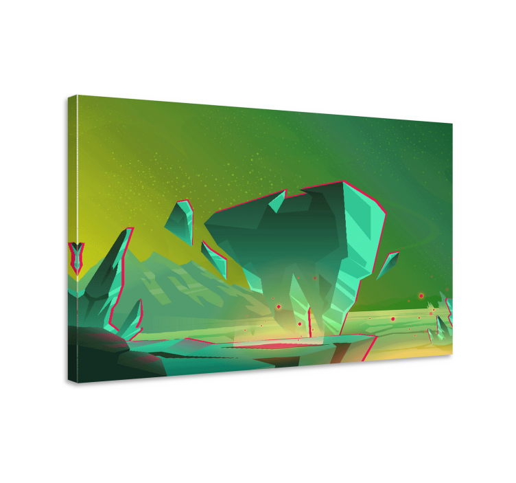 Modern canvas schilderij geometrische landschapselementen - TenStickers