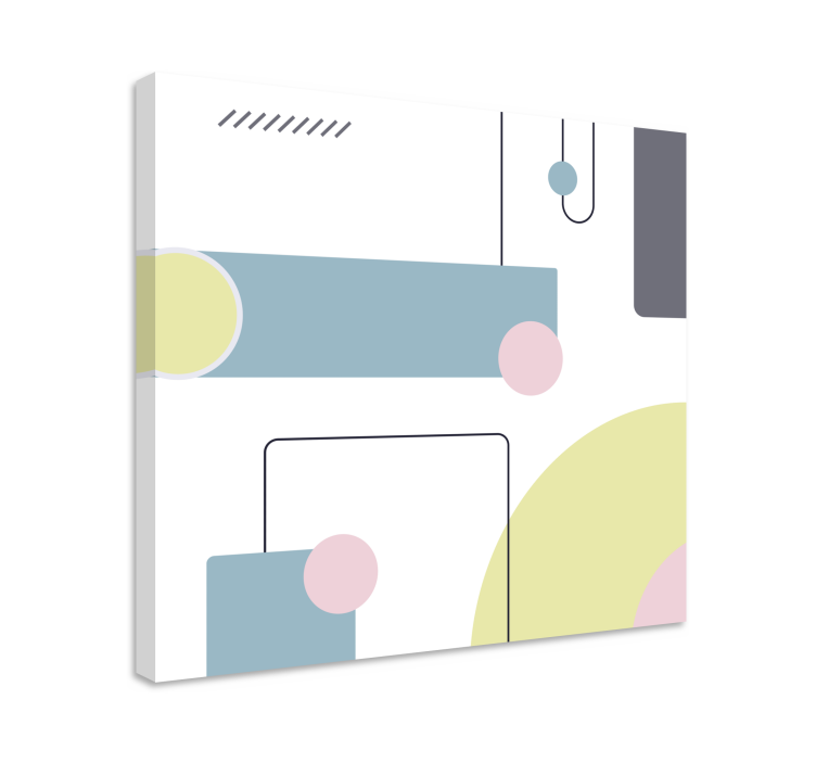 Modern canvas schilderij abstract geometrische compositie - TenStickers