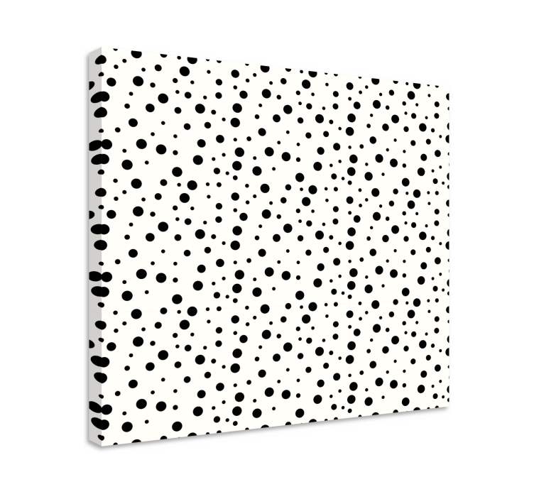 Geometrisch canvas schilderij monochroom stippenpatroon - TenStickers