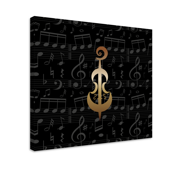 Canvas schilderij muziek elegant muzieksymbool - TenStickers