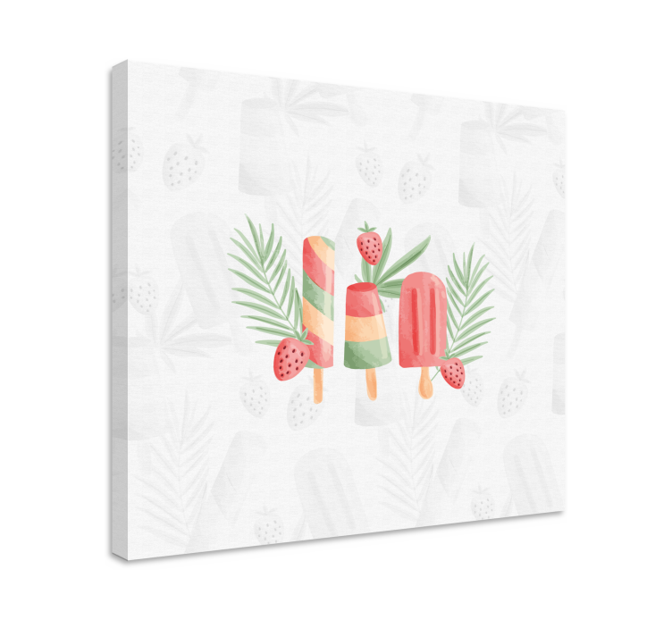 Canvas stilleven en fruit bevroren fruittraktaties - TenStickers