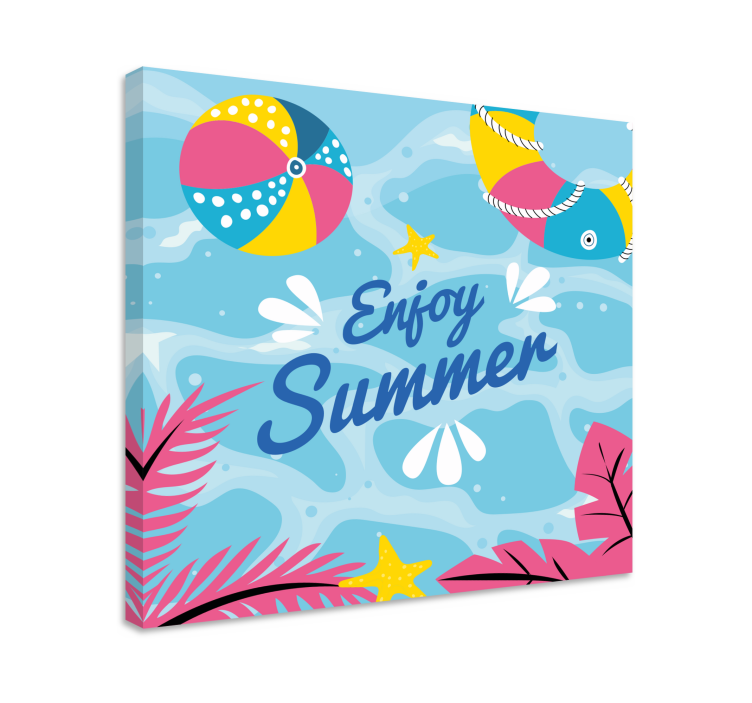Canvas schilderij sporten zomer strandplezier - TenStickers