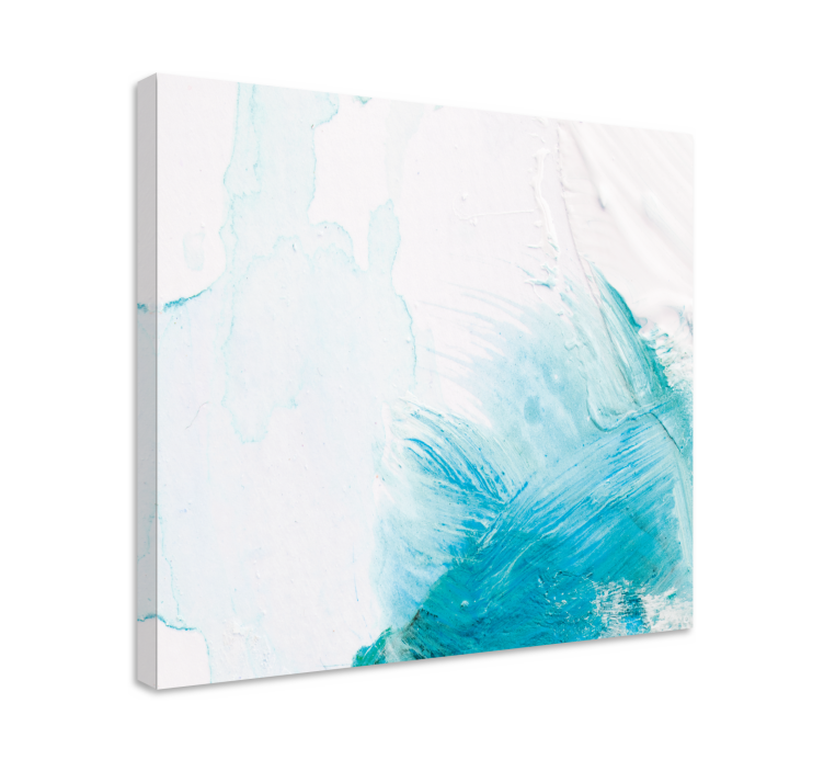 Canvas schilderij abstract aqua golf draaien - TenStickers