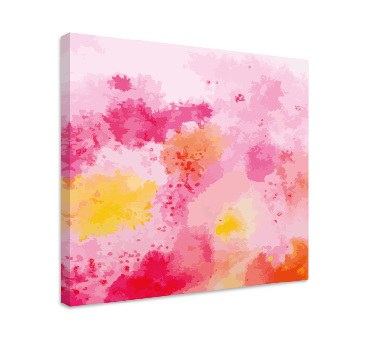 Canvas schilderijen bloemen roze bloem abstract - TenStickers