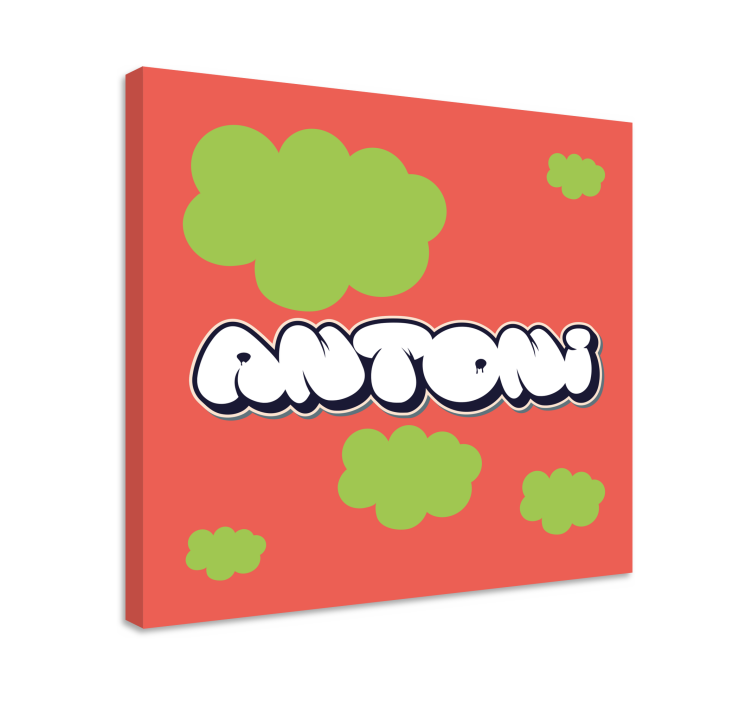 Alphabet canvas schilderij speelse lettertype stijl - TenStickers