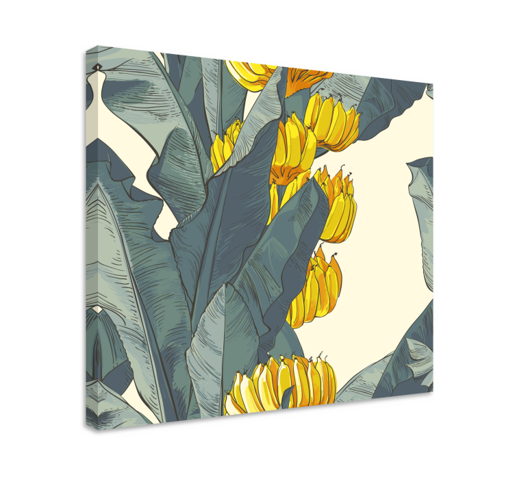 Canvas schilderij bloemen en planten tropisch boeket - TenStickers