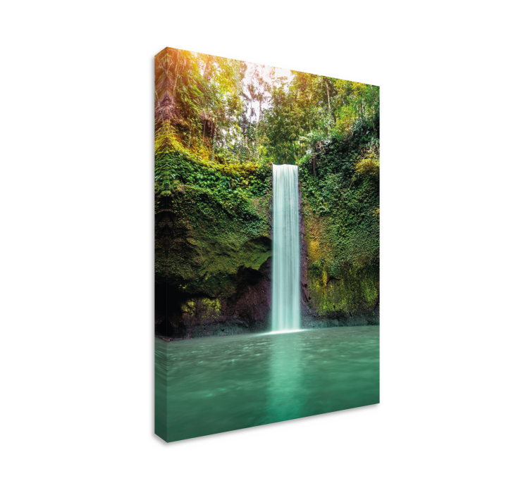 Canvas landschap vredige waterval landschap - TenStickers