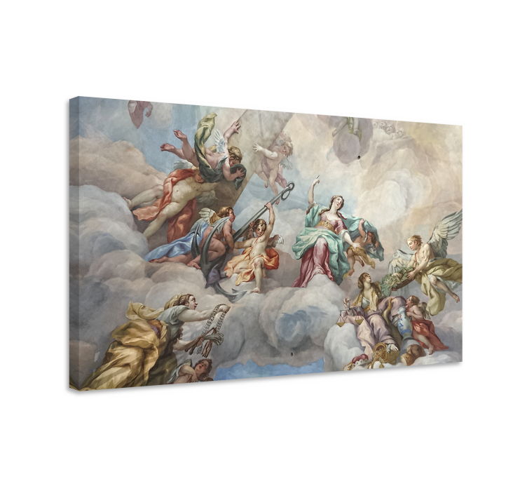 Canvas schilderij kunst mythische wolken scene - TenStickers