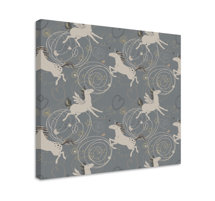 Canvas schilderij eenhoorn magische vleugeldieren - TenStickers