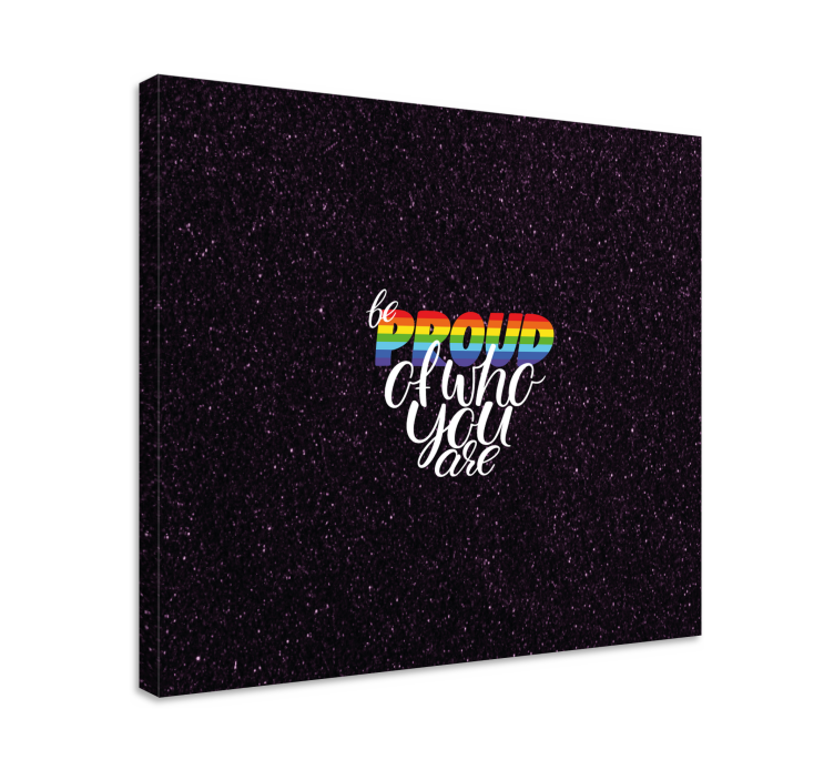 Canvas schilderij tekst wees trots statement - TenStickers