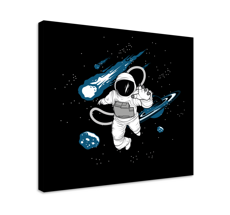 Videogames canvas schilderij astronaut in het universum - TenStickers