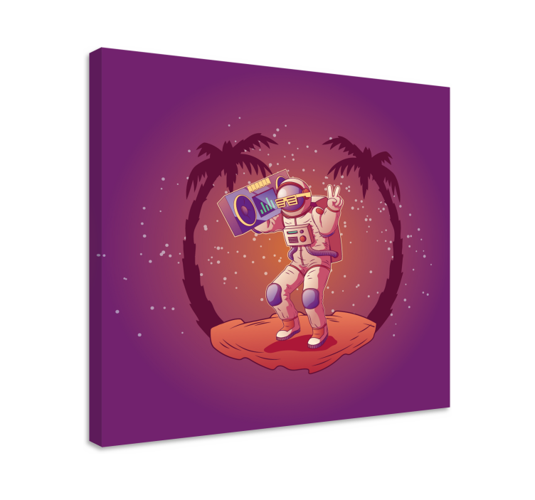 Videogames canvas schilderij astronaut dansend - TenStickers