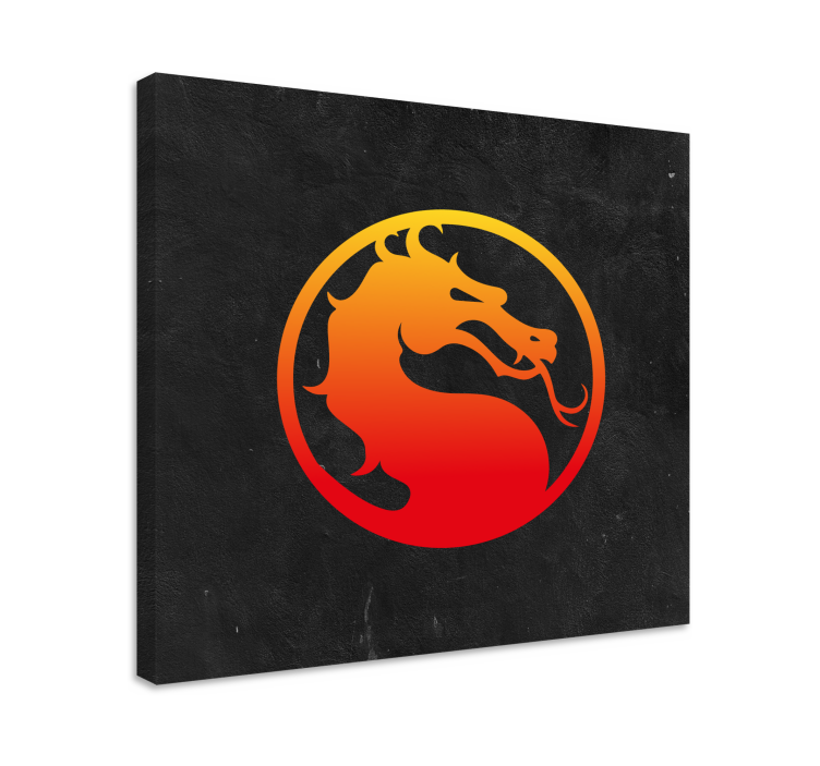 Videogames canvas schilderij mortal kombat draak - TenStickers