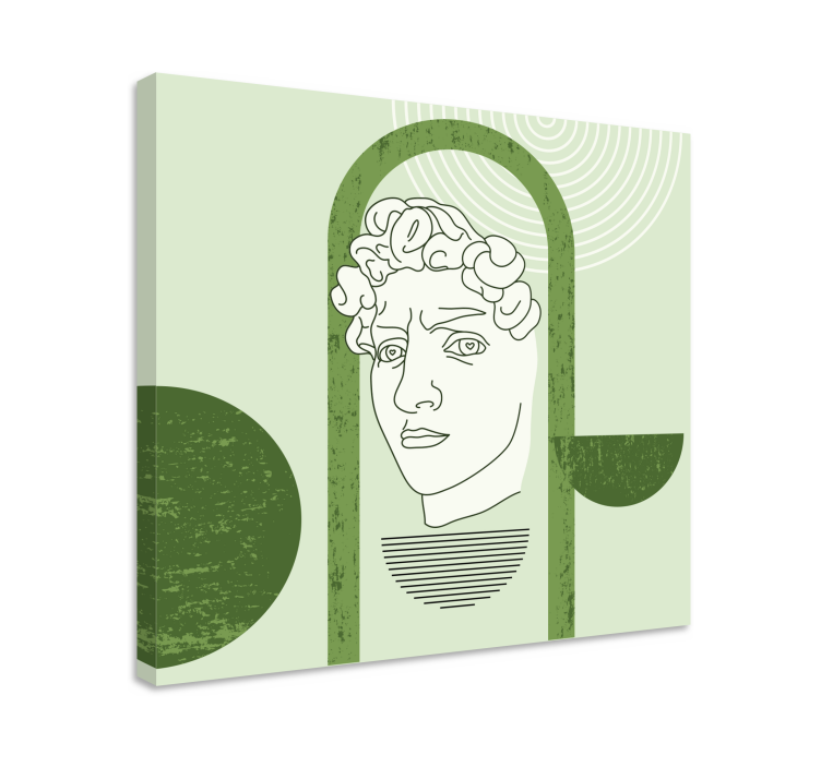 Canvas schilderij kunst gestileerde menselijke figuur - TenStickers