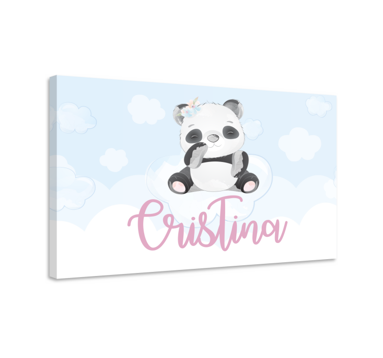 Canvas schilderij dieren schattig panda karakter - TenStickers