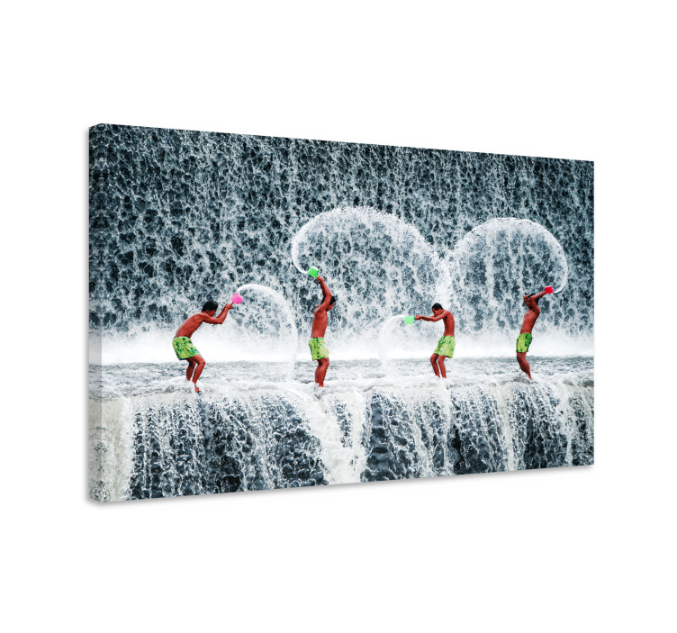Canvas schilderij sporten water splash spellen - TenStickers