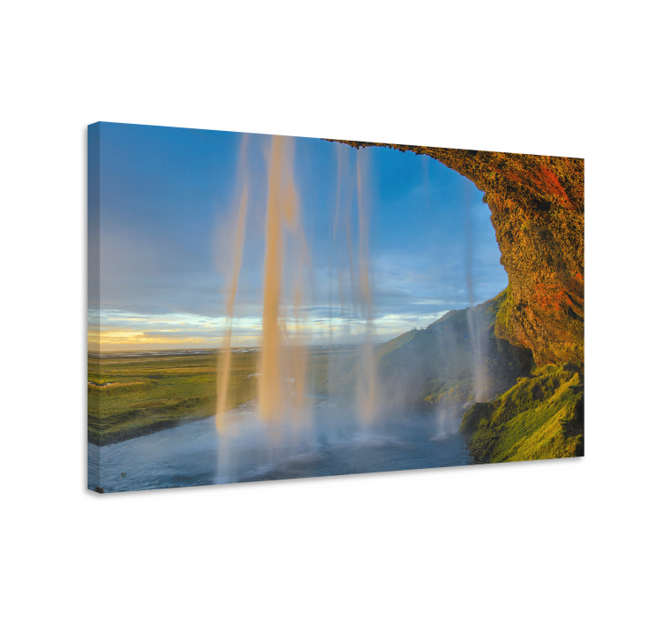 Seljalandsfoss waterval Canvas landschap - TenStickers