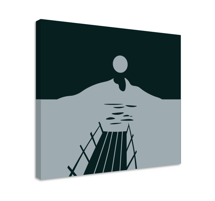 Canvas landschap pier over water - TenStickers
