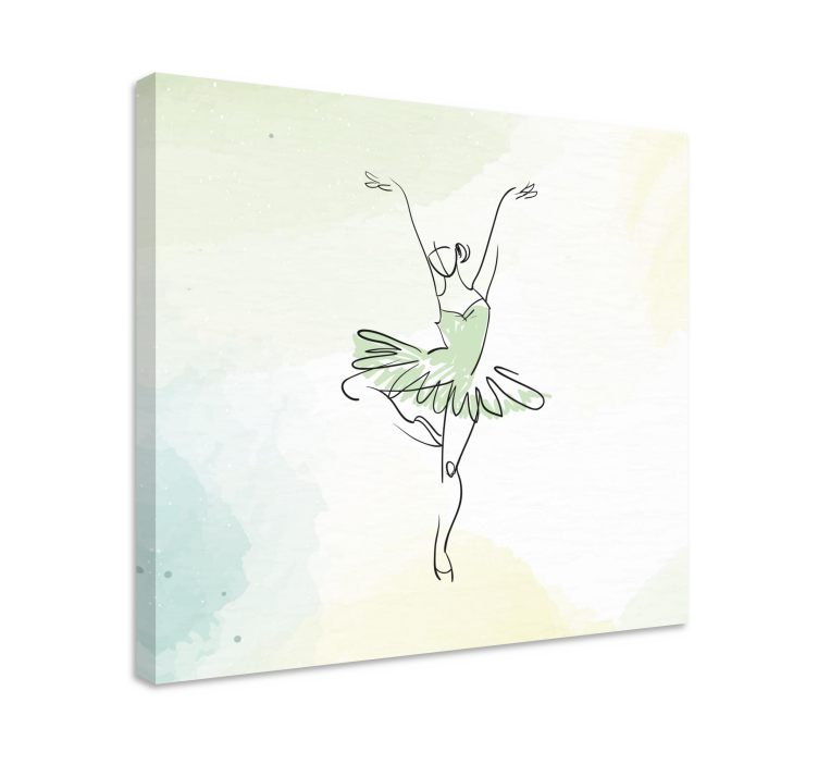 Canvas schilderij dansers elegante balletbeweging - TenStickers