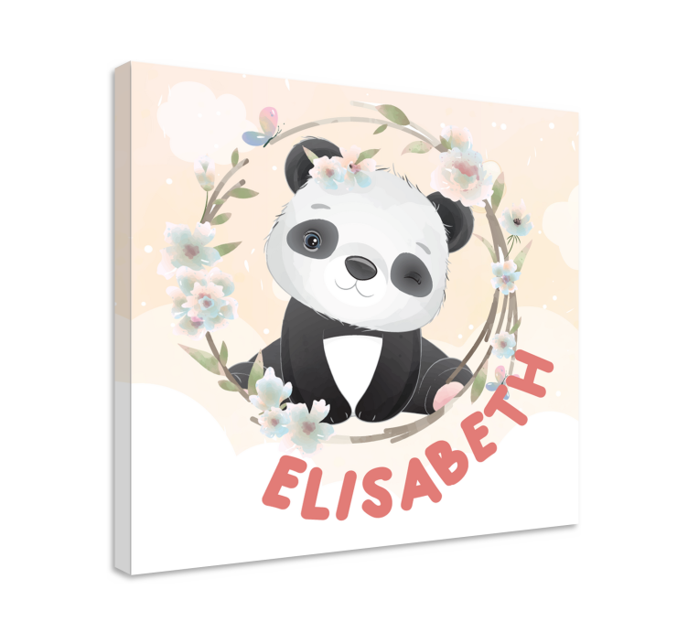 Canvas schilderij dieren schattig panda ontwerp - TenStickers