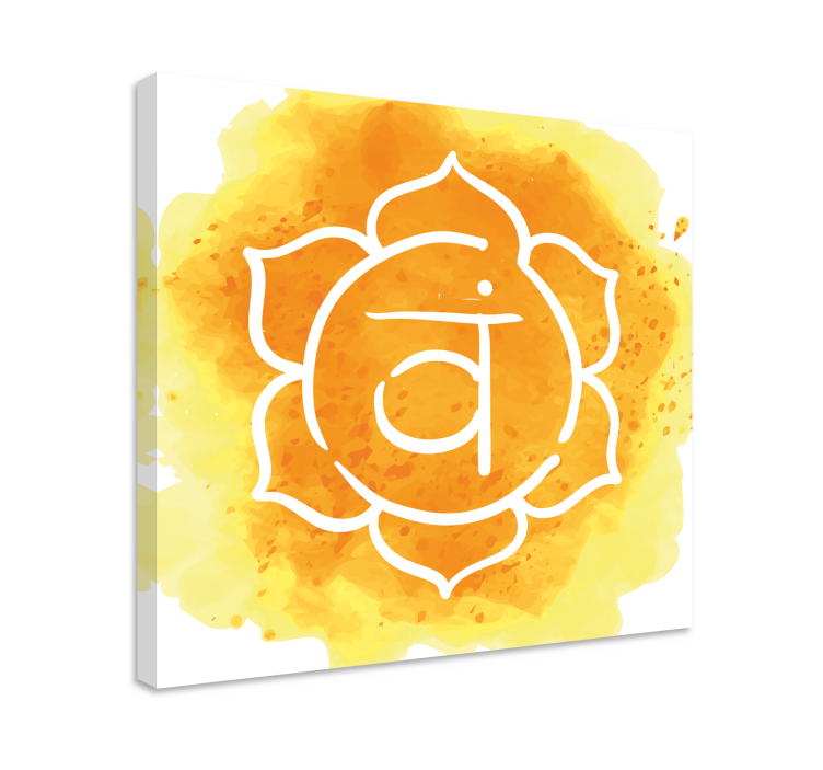 Modern canvas schilderij Mooi sacrale chakra symbool - TenStickers