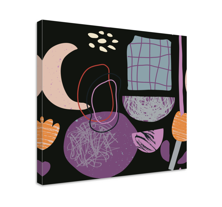 Ornament canvas schilderij abstract botanische kenmerken - TenStickers