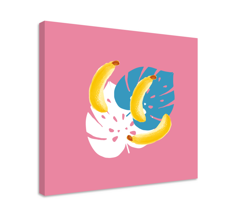 Canvas stilleven en fruit tropische bananen display - TenStickers