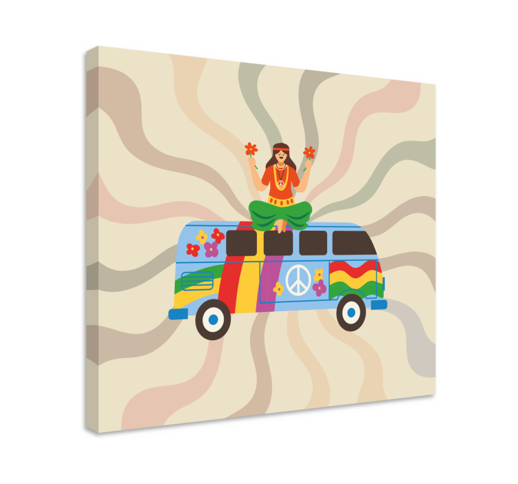 Canvas schilderij superheld flower power van - TenStickers