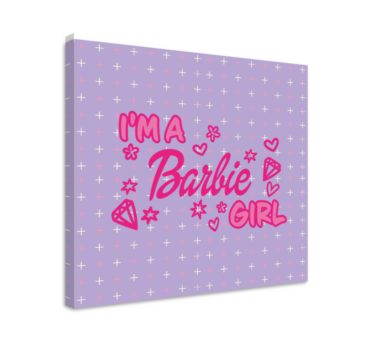 Canvas schilderij jongeren barbie meisje quote - TenStickers