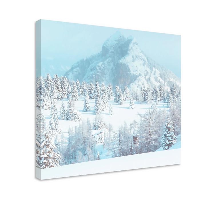 Canvas landschap sneeuwachtige bergzicht - TenStickers