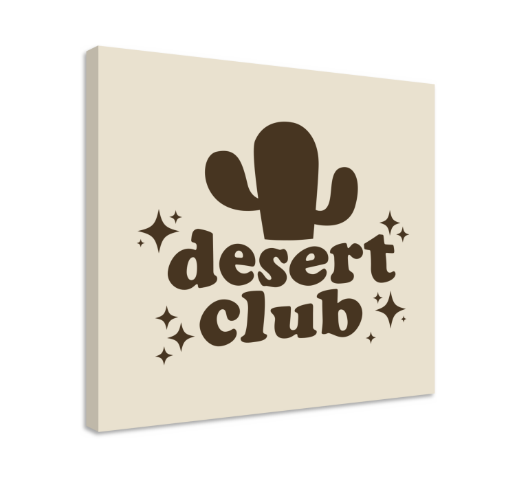 Canvas schilderij tekst desert club - TenStickers