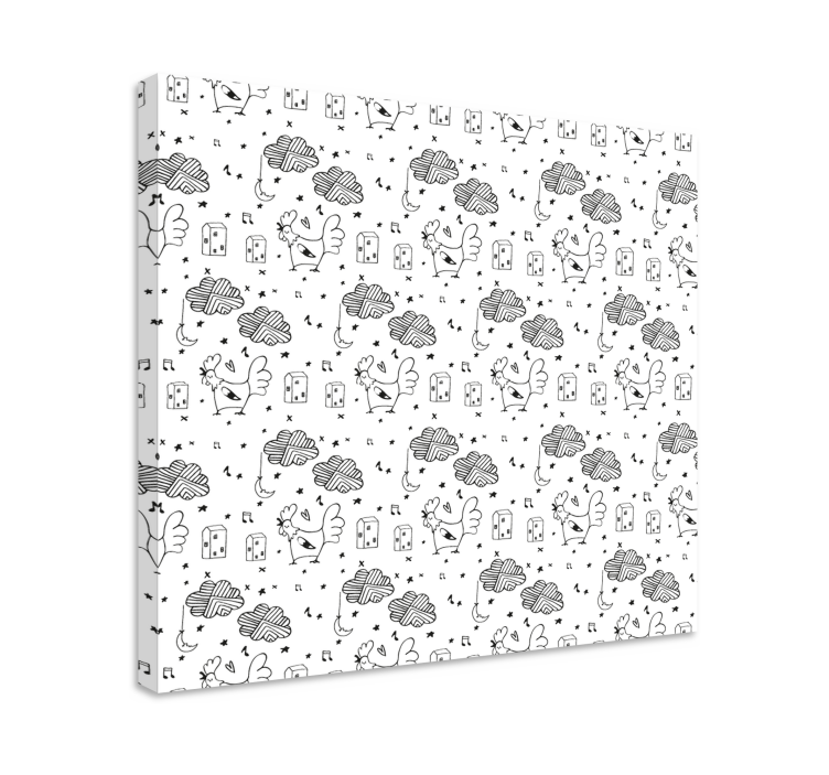 Canvas schilderij dieren charmante gevederde vrienden - TenStickers