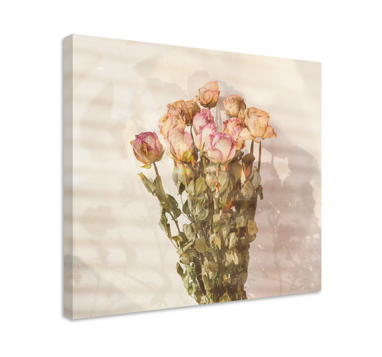 Canvas schilderij bloemen en planten boeket rozen - TenStickers