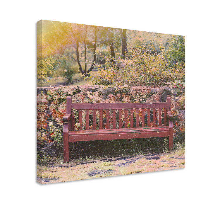 Canvas landschap rustige tuin scene - TenStickers