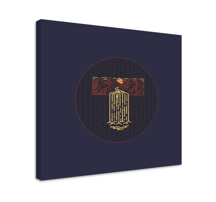 Canvas landschap serene waterval scenery - TenStickers