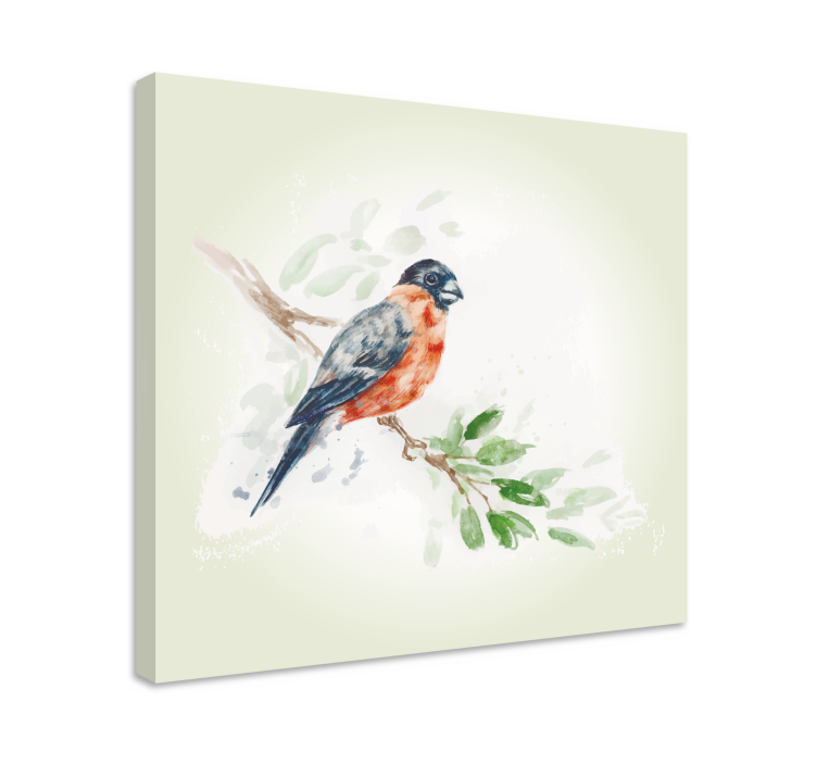 Canvas schilderij vogels vogel op tak - TenStickers