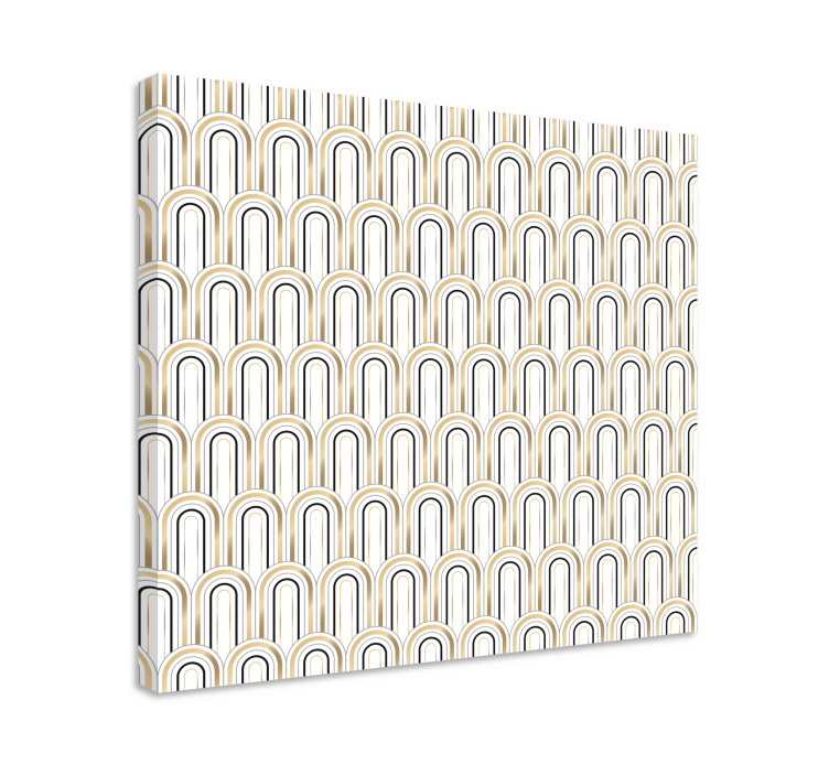 Modern canvas schilderij geometrisch boogpatroon - TenStickers