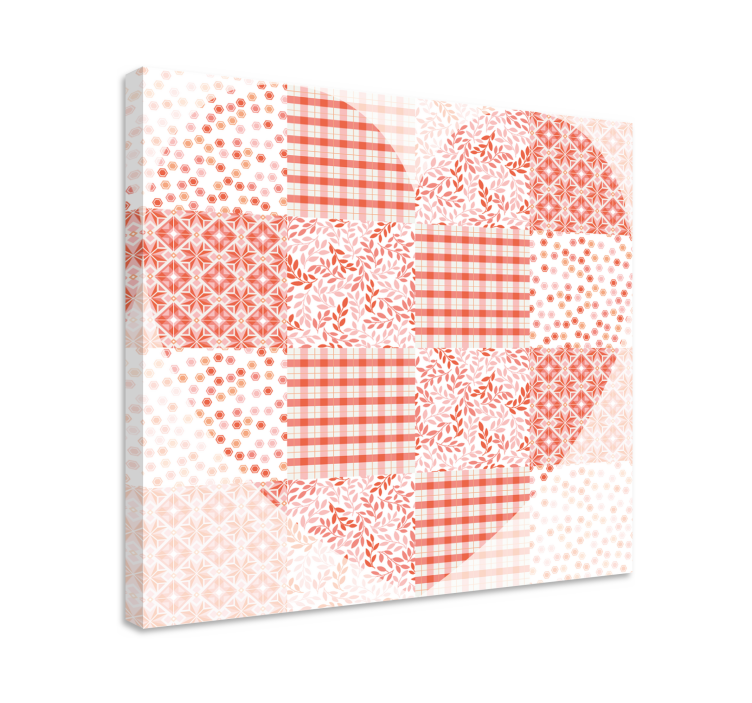 Canvas stilleven en fruit patchwork hartontwerp - TenStickers